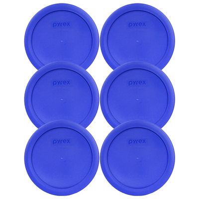 Pyrex 7201-PC 4-Cup Cadet Blue Food Storage Replacement Lid (6-Pack) - Made in USA