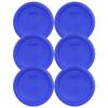 Pyrex 7201-PC 4-Cup Cadet Blue Food Storage Replacement Lid (6-Pack) - Made in USA view 1