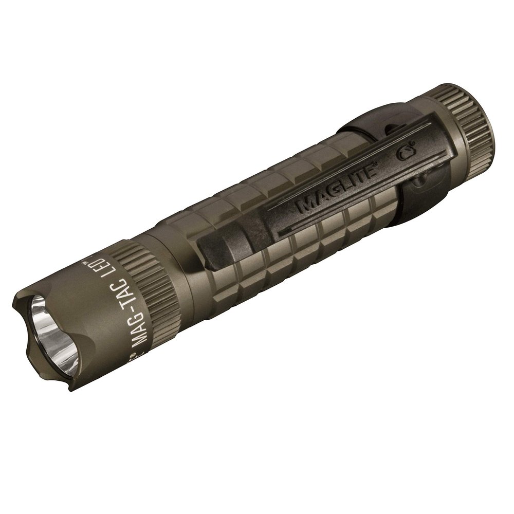 MagLite MAG-TAC 2-Cell CR123 LED Tactical Flashlight  High Lumen, Water-Resistant, QuickClick Modes Crowned Bezel  Foliage Green