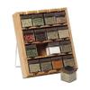 Kamenstein Jar Bamboo 3-in-1 Spice Organizer for Countertop, Wall, and Drawer with Spices Included, FREE Spice Refills for 5 Years, Lift & Pour Caps , 16 Count ( Pack of 1) view 1