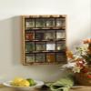 Kamenstein Jar Bamboo 3-in-1 Spice Organizer for Countertop, Wall, and Drawer with Spices Included, FREE Spice Refills for 5 Years, Lift & Pour Caps , 16 Count ( Pack of 1) view 2