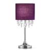 Florence 22"H Crystal Pendants Table Lamp (Purple Shade) view 1