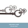 Kenney KN65261 Valencia Large Plastic Scroll End Standard Decorative Window Curtain Rod, 48-84" Adjustable Length, Chocolate Finish, 5/8" Diameter Steel Tube view 4
