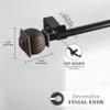 Kenney Beckett Soft Square Window Curtain Rod, Adjustable 48 to 86 Inches, Extendable Curtain Rod Set, Oil-Rubbed Bronze Finish view 4