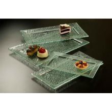 American Metalcraft BG189 9" x 18" Rimmed Bubble Glass Platter