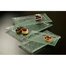 American Metalcraft BG189 9" x 18" Rimmed Bubble Glass Platter