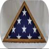 Small 3x5 Flag Display Case - Solid Oak Wood - NOT for Large Burial Size Flag view 1