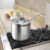 Cuisinart 4-Quart Skillet, Stainless Steel Cookware Multiclad Pro Triple Ply Saucepan w/Cover, MCP194-20N view 2