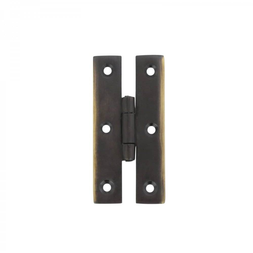 Renovators Supply Manufacturing 3" Oil Rubbed Bronze Modern Cabinet Flush H Hinge with Solid Brass Hardware
