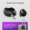 Cabeau Airplane Travel Pillow for Long Flights - Evolution S3 - Supportive Memory Foam with Seat Straps to Secure Your Head and Neck and Provides 360 Support (Steel Grey) view 4