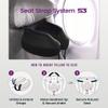 Cabeau Airplane Travel Pillow for Long Flights - Evolution S3 - Supportive Memory Foam with Seat Straps to Secure Your Head and Neck and Provides 360 Support (Jet Black) view 2