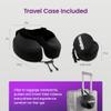 Cabeau Airplane Travel Pillow for Long Flights - Evolution S3 - Supportive Memory Foam with Seat Straps to Secure Your Head and Neck and Provides 360 Support (Jet Black) view 4