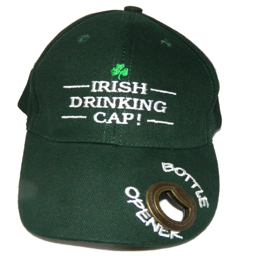 Baseball Cap Irish Drinking Tailgate Hat With Bottle Opener