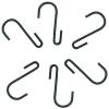 Huji Black S Shaped Heavy Duty Hanging Hooks for Kitchenware Pots Pans Utensils (Set of 6 Hooks) view 2