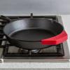 Lodge Silicone Assist Handle Holder - Dishwasher Safe Hot Handle Holder Designed for Traditional Lodge Cast Iron Dual Handle Products - Reusable Heat Protection Up to 450 - Red view 2