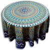 India Arts Geometric Pattern Round Cotton Tablecloth 90" x 90" Multi Color view 2