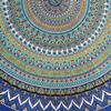 India Arts Geometric Pattern Round Cotton Tablecloth 90" x 90" Multi Color view 3