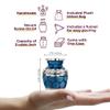 Trupoint Memorials Small Urns for Human Ashes Keepsake, Decorative Mini Cremation Urn for Adult Men and Women, Small Dark Blue with Silver Lining view 2