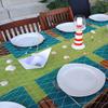 4E's Novelty Fish Net Decorative - Pack of 3 - Natural Cotton Fishnet Decor - Each 14 x 4 feet - for Mermaid Party Decorations, Luau Tropical Nautical Beach Table Cover view 3