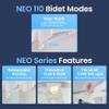 LUXE Bidet NEO 110 - Single Nozzle, Non-Electric Bidet Attachment for Toilet Seat, Adjustable Water Pressure, Rear Wash (Blue) view 3