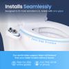 LUXE Bidet NEO 110 - Single Nozzle, Non-Electric Bidet Attachment for Toilet Seat, Adjustable Water Pressure, Rear Wash (Blue) view 4
