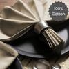 Cotton Clinic Cloth Dinner Napkins - Perfect Everyday Use Table Napkins - Soft Durable Washable - Ideal for Party Wedding Christmas Easter - Set of 12-20x20 inches Ivory Beige Napkins view 3