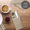 Cotton Clinic Cloth Dinner Napkins - Perfect Everyday Use Table Napkins - Soft Durable Washable - Ideal for Party Wedding Christmas Easter - Set of 12-20x20 inches Ivory Beige Napkins view 4