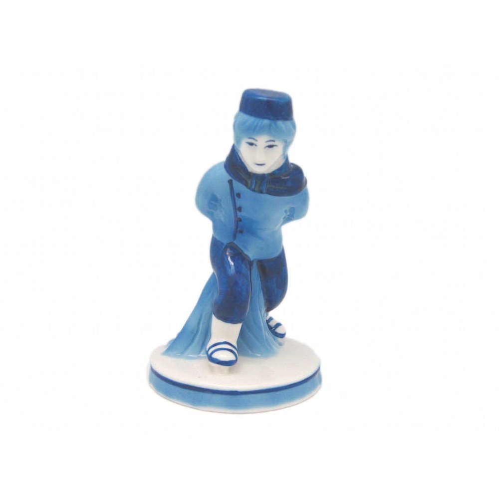 Essence of Europe Gifts E.H.G Delft Blue Figurine: Dutch Boy Skater