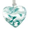 December Birthstone Turquoise Handmade Recycled Glass Friendship Heart view 1