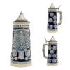 1.1 Liter | OktoberfestHaus Tankard Beer Stein Cobalt Blue Collectible Bier Krug With Lid German Adler (Eagle) Midieval Coat Of Arms Jarras de Cerveza and Jarra Stein view 2