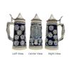 1.1 Liter | OktoberfestHaus Tankard Beer Stein Cobalt Blue Collectible Bier Krug With Lid German Adler (Eagle) Midieval Coat Of Arms Jarras de Cerveza and Jarra Stein view 4