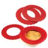 Norpro Silicone Mini Pie Pan Shields, Set of 4, 6 inch, Red view 1