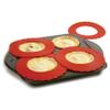 Norpro Silicone Mini Pie Pan Shields, Set of 4, 6 inch, Red view 3
