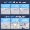 LUXE Bidet NEO 180 - Dual Nozzle, Self-Cleaning, Non-Electric Bidet Attachment for Toilet Seat, Adjustable Water Pressure, Rear & Feminine Wash, with Lever Control (Blue) view 3
