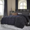 Luxurious All Season Goose Down Comforter California King Size Duvet 1200 Thread Count, Classic Black, 100% Egyptian Cotton, 750 Fill Power, 65 Oz Fill Weight (California King, Black) view 2