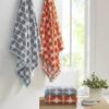 Intelligent Design Lita Cotton Bathroom Towels , Jacquard Highly Absorbent Bath Towel Set , 6-Piece Include 2 Bath Towels & 4 Hand Towels , Orange Grey view 2