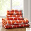 Intelligent Design Lita Cotton Bathroom Towels , Jacquard Highly Absorbent Bath Towel Set , 6-Piece Include 2 Bath Towels & 4 Hand Towels , Orange Grey view 3