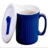 Corningware 1105119 20-Ounce Oven Safe Meal Mug with Vented Lid, Blueberry view 1