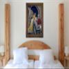 Godspeed by Edmund Blair Leighton | Woven Tapestry Wall Art Hanging | Medieval Lady with Arthurian Knight | 100% Cotton USA Size 53x40 view 2