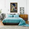 Godspeed by Edmund Blair Leighton | Woven Tapestry Wall Art Hanging | Medieval Lady with Arthurian Knight | 100% Cotton USA Size 53x40 view 3