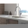 Delta Leland Brushed Nickel Kitchen Faucet, Kitchen Faucets with Pull Down Sprayer, Kitchen Sink Faucet, Faucet for Kitchen Sink with Magnetic Docking Spray Head, Arctic Stainless 9178-AR-DST view 2