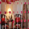 Asian Home Beautiful Acrylic Beaded Curtain - Red Heart view 3