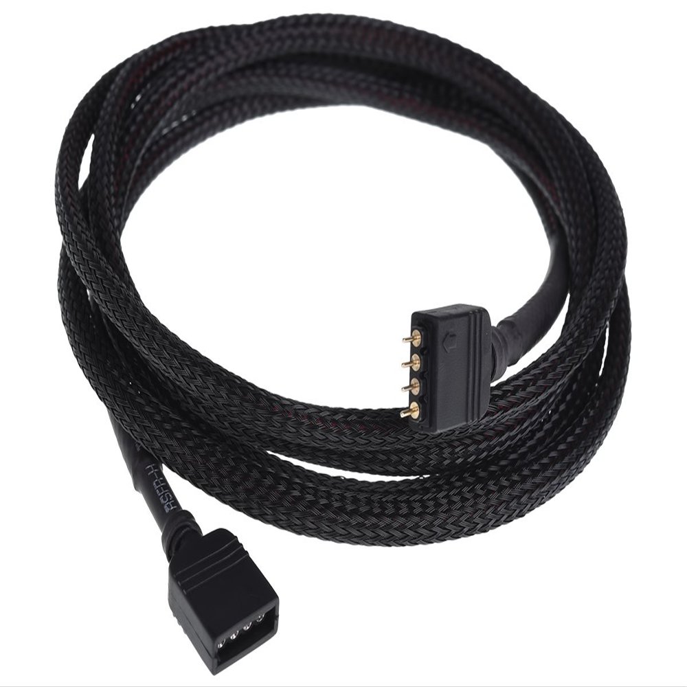Phobya Extension Cable, RGB 4-Pin, 150cm, Sleeved, Black