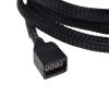 Phobya Extension Cable, RGB 4-Pin, 150cm, Sleeved, Black view 2