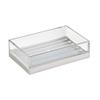 iDesign Clarity BPA-Free Plastic Bar Soap Dish-5" x 3.25" x 1.34", Clear/Brushed Nickel, 18-Inch by 16-Inch view 1