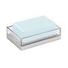 iDesign Clarity BPA-Free Plastic Bar Soap Dish-5" x 3.25" x 1.34", Clear/Brushed Nickel, 18-Inch by 16-Inch view 3