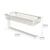 iDesign Classico Steel Wall Mounted Paper Towel Holder with Shelf Paper Towel Dispenser for Kitchen, Bathroom, Laundry Room, Garage, Office , Satin view 2