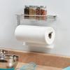 iDesign Classico Steel Wall Mounted Paper Towel Holder with Shelf Paper Towel Dispenser for Kitchen, Bathroom, Laundry Room, Garage, Office , Satin view 3