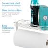 iDesign Classico Steel Wall Mounted Paper Towel Holder with Shelf Paper Towel Dispenser for Kitchen, Bathroom, Laundry Room, Garage, Office , Satin view 4