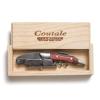 Prestige Waiters Corkscrew By Coutale Sommelier - Rosewood - Handmade and Sustainable Pinewood Crate - French Patented Spring-Loaded Double Lever Wine Bottle Opener for Bartenders and Gifts view 1